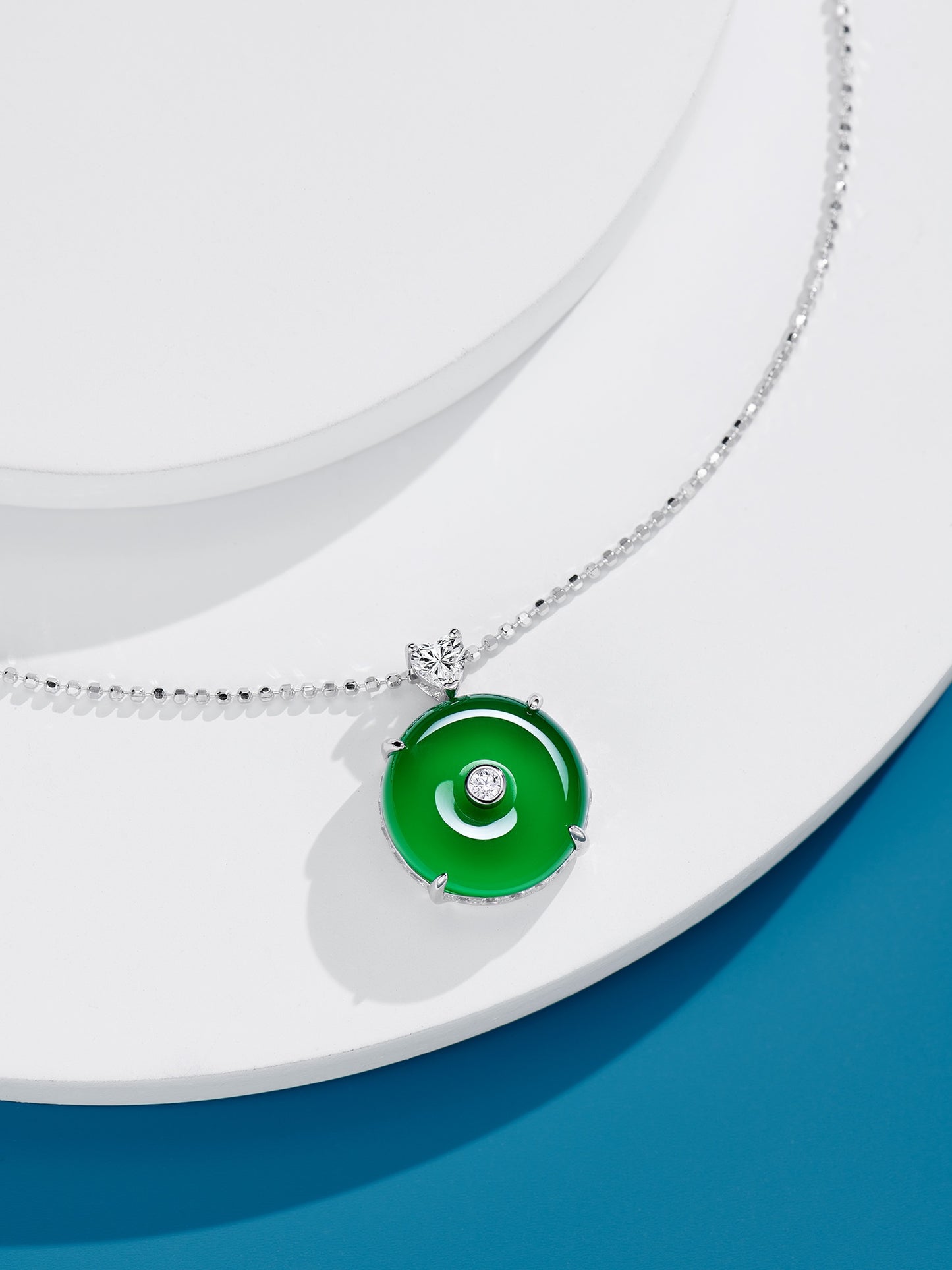 Chrysoprase Peace Necklace For Women Jewelry