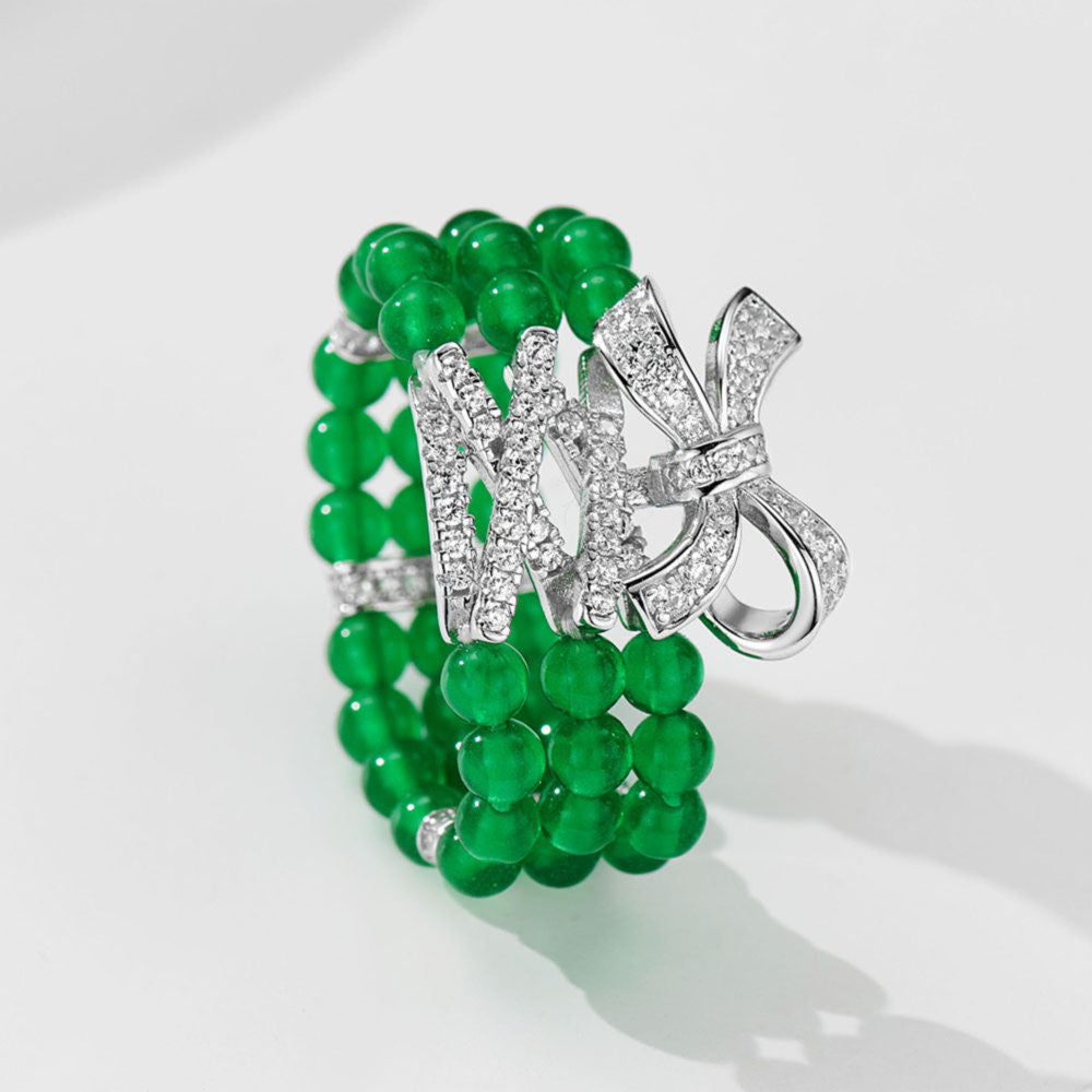Chrysoprase Ribbon Ring For Women Jewelry