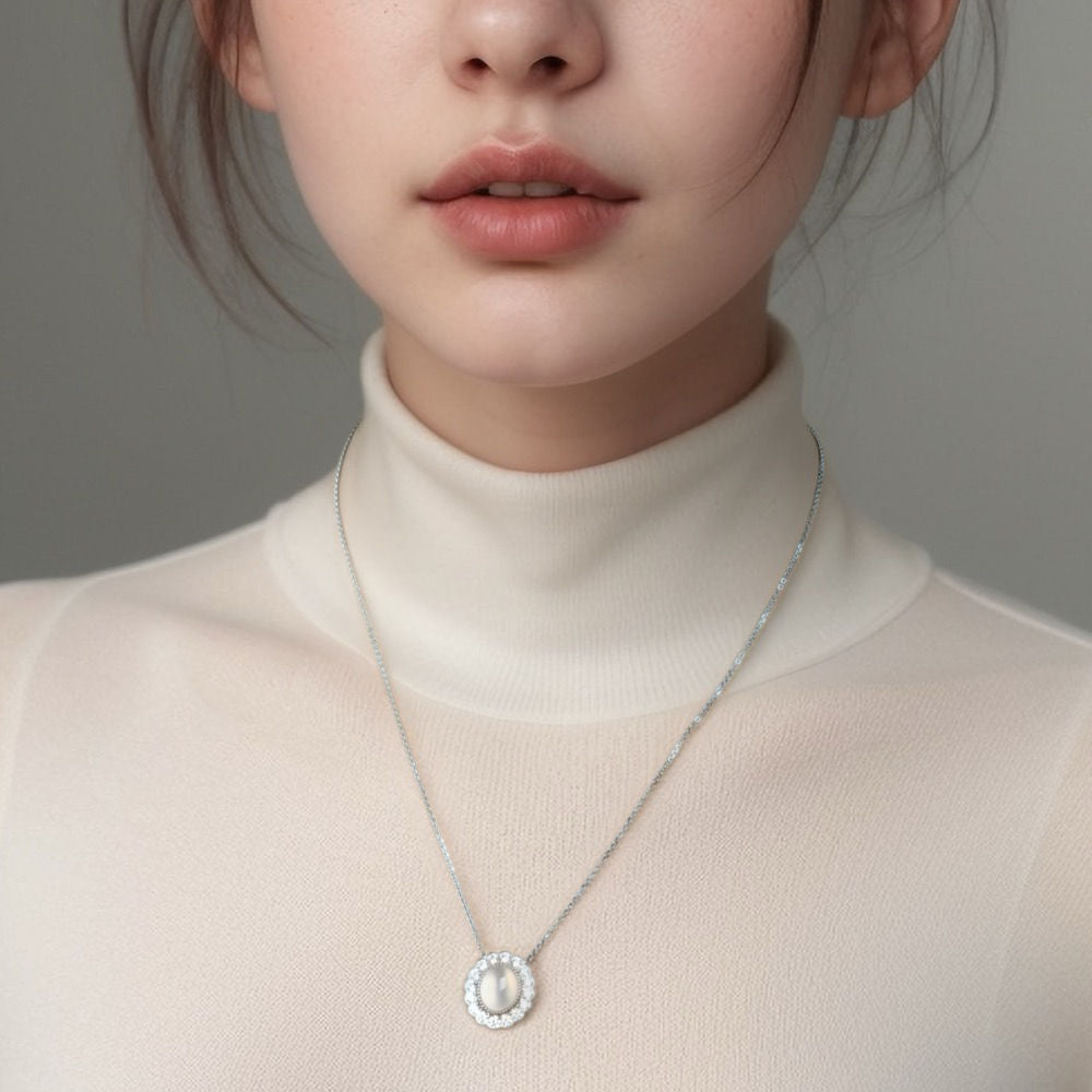 White Chalcedony Necklace For Women Jewelry