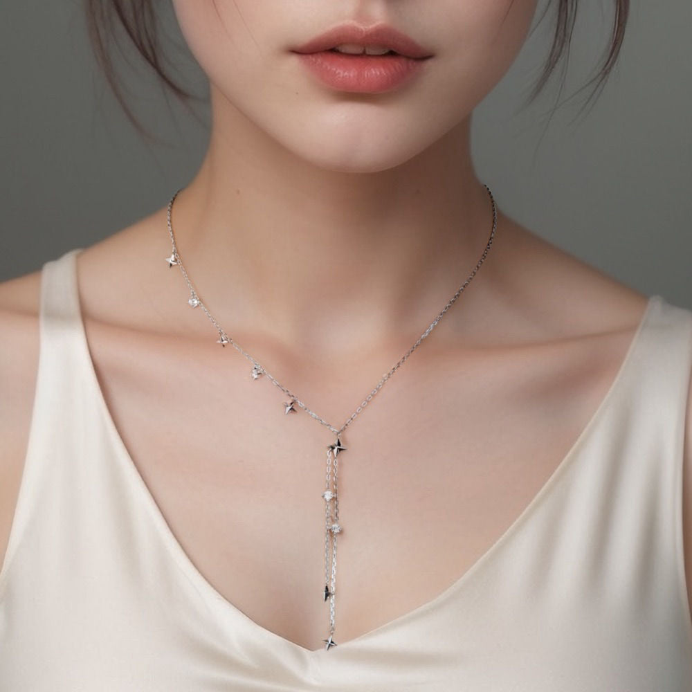 Sparkling Tassel Necklace For Women Jewelry