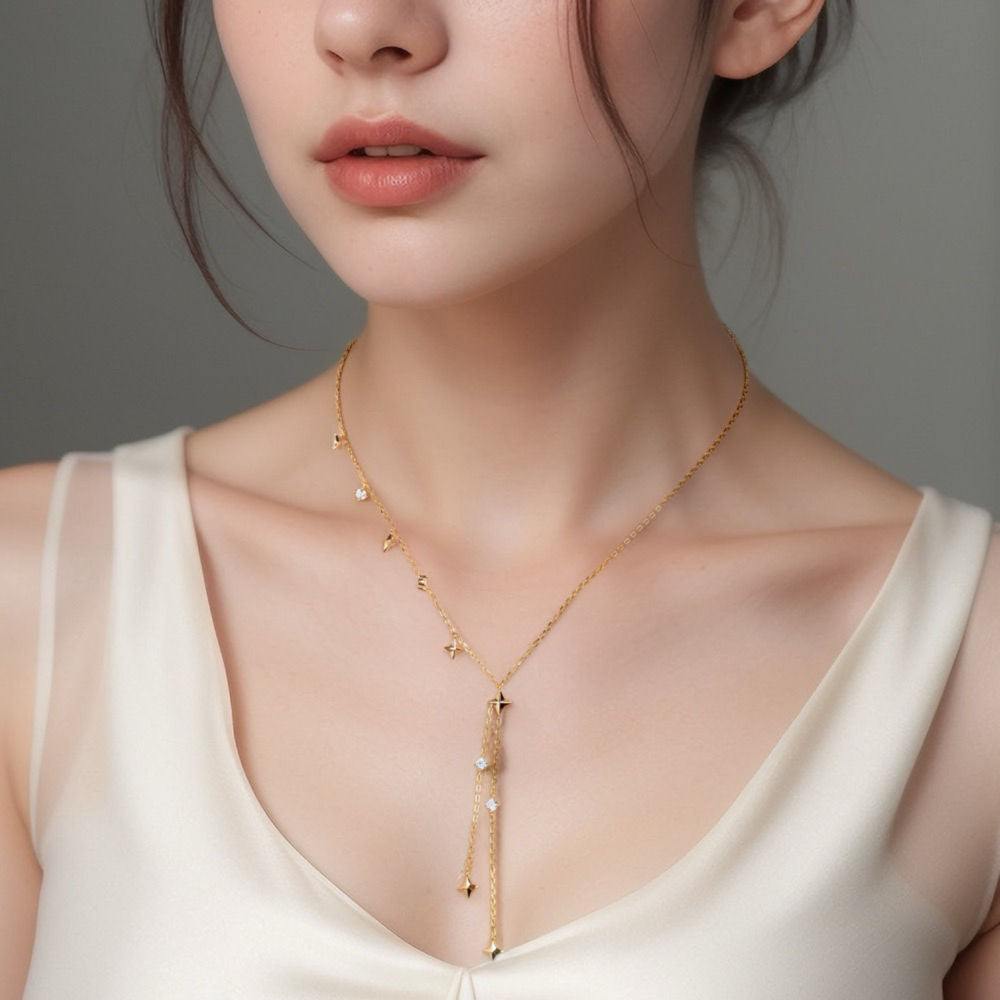 Sparkling Tassel Necklace For Women Jewelry