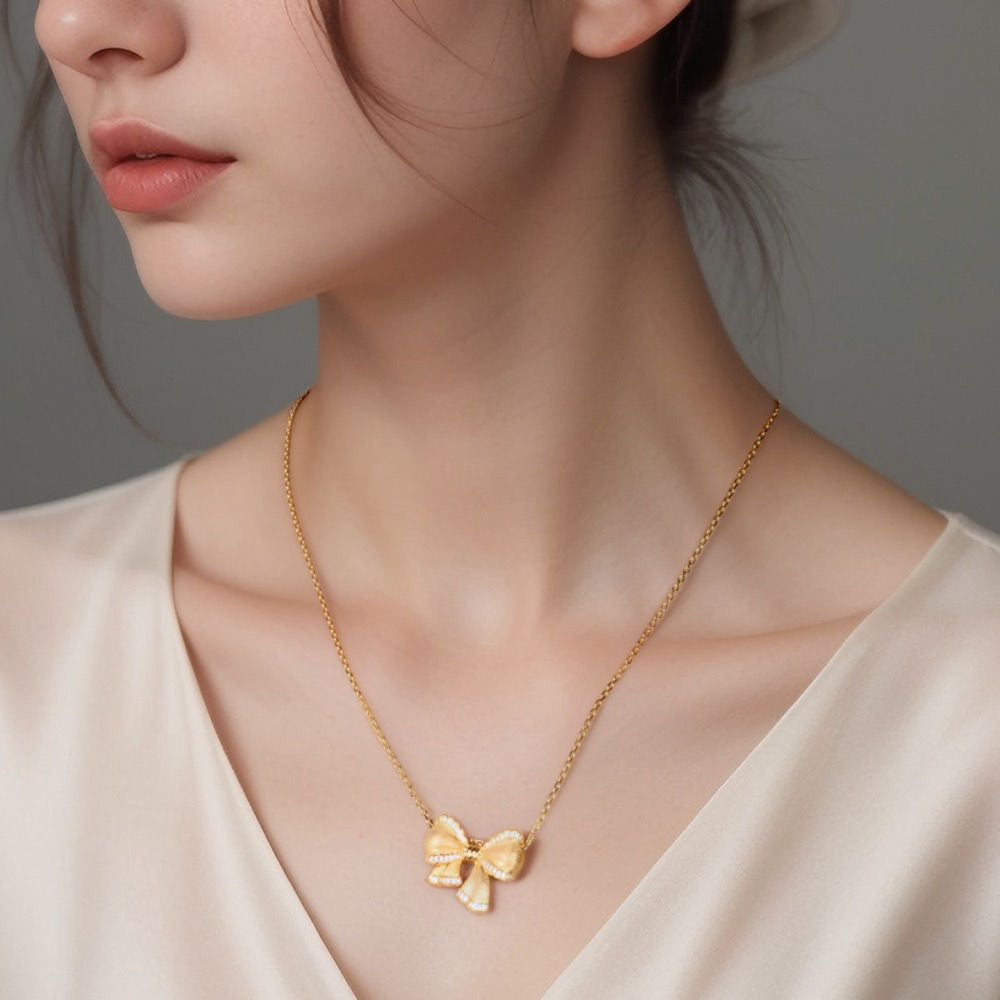 Bow Necklace For Women Jewelry