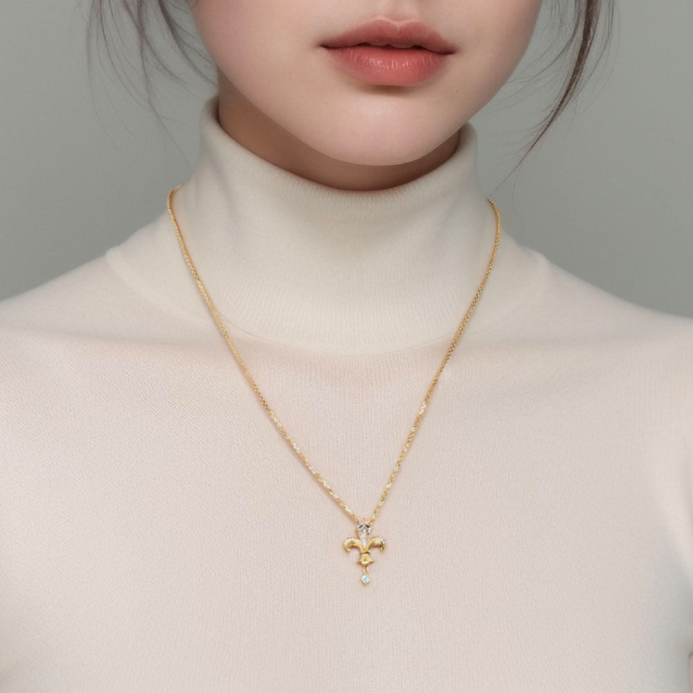 Arrow-shaped Iris Necklace For Women Jewelry