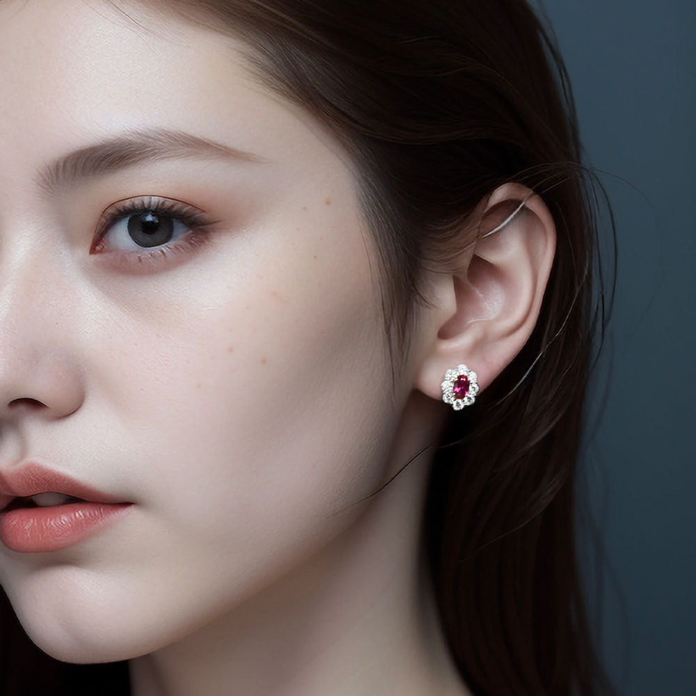 Colored Gemstone Earrings For Women Jewelry