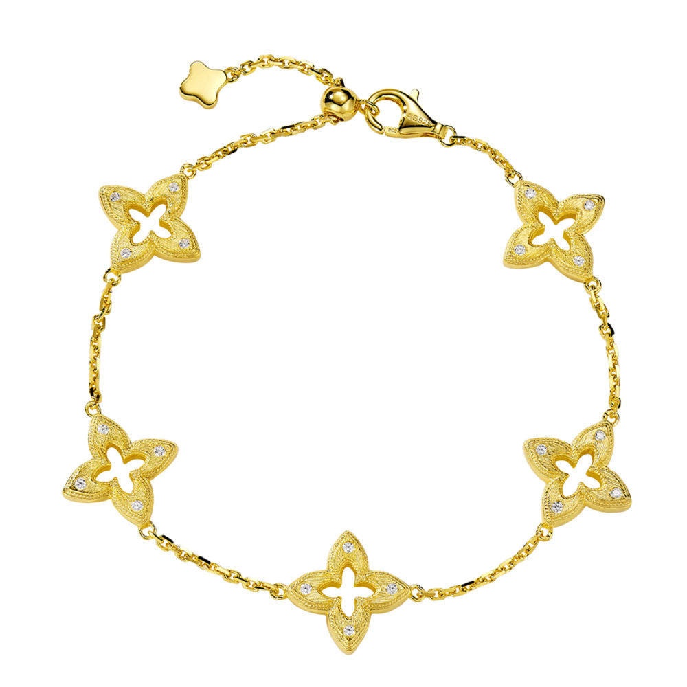 Brushed Clover Bracelet For Women Jewelry