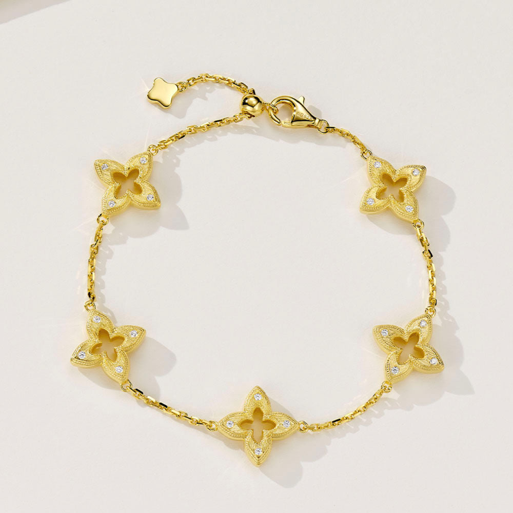 Brushed Clover Bracelet For Women Jewelry
