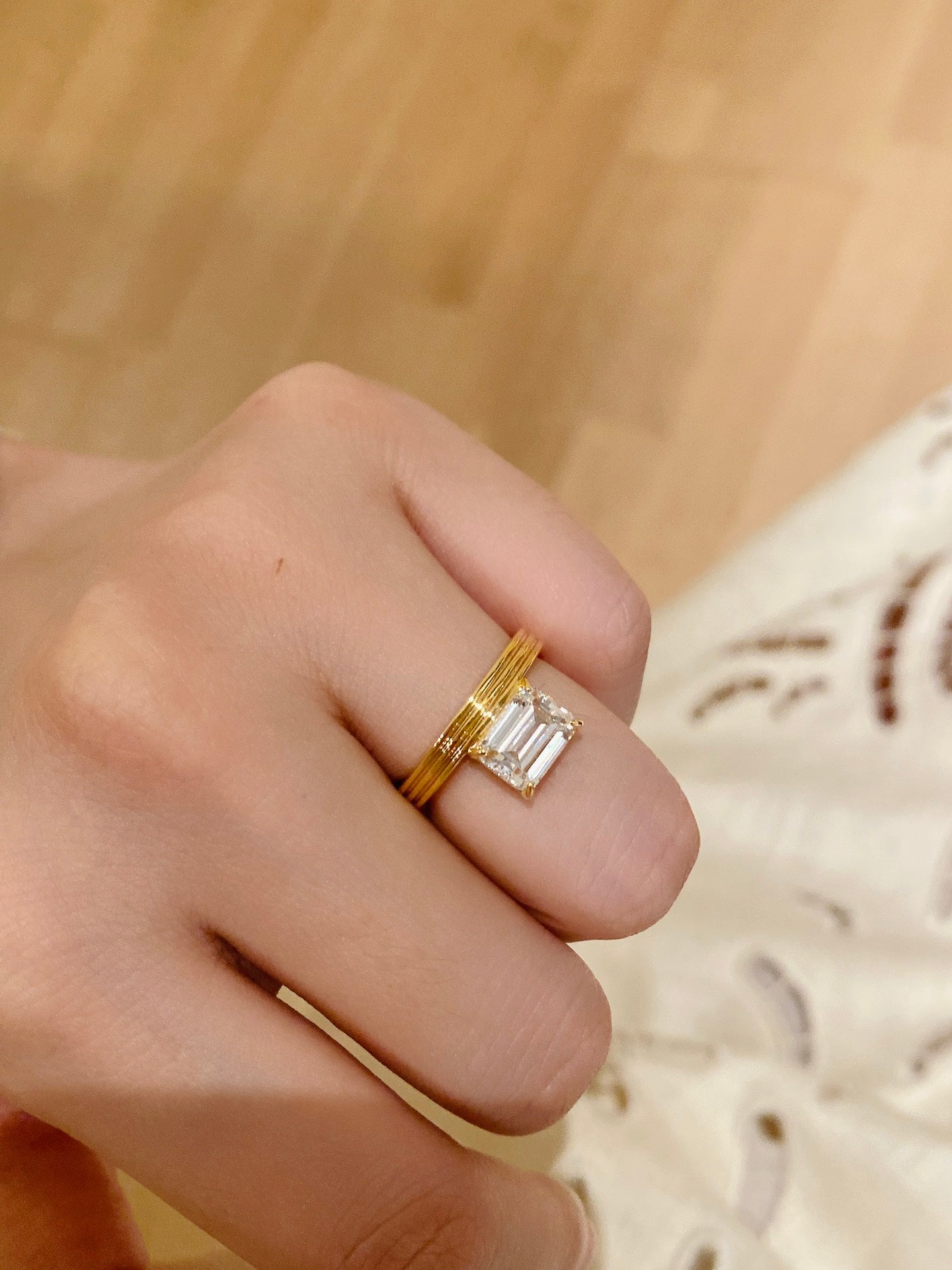 Emerald Cut Diamond Ring For Women Jewelry