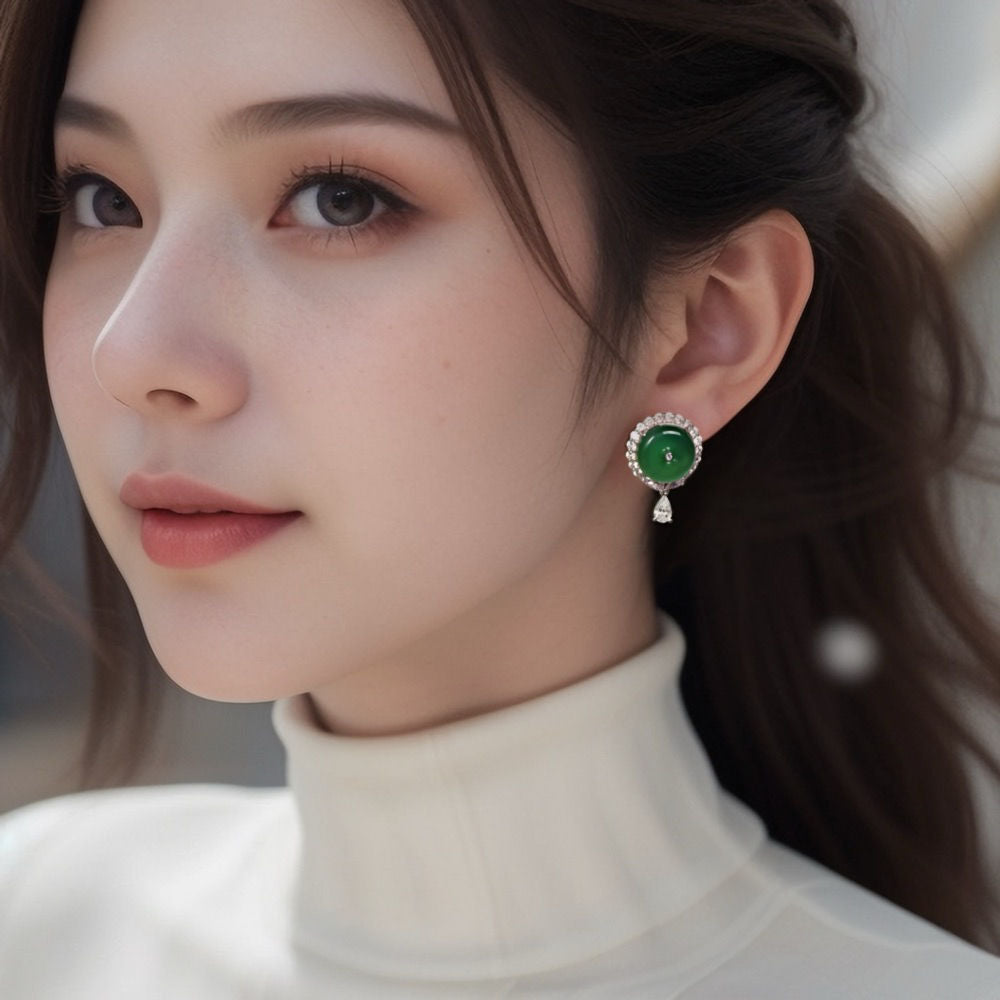 Chrysoprase Earrings For Women Jewelry