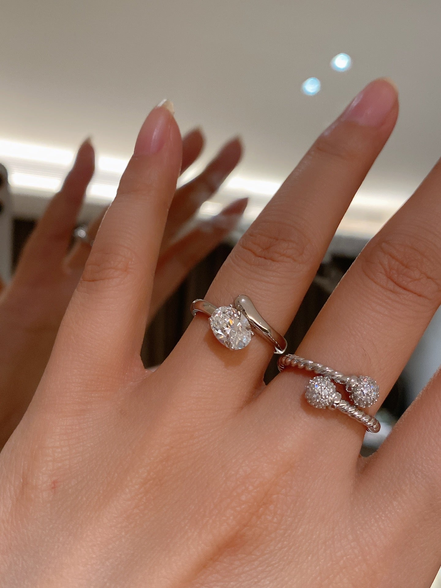 Crossed Shaped Diamond Ring For Women Jewelry