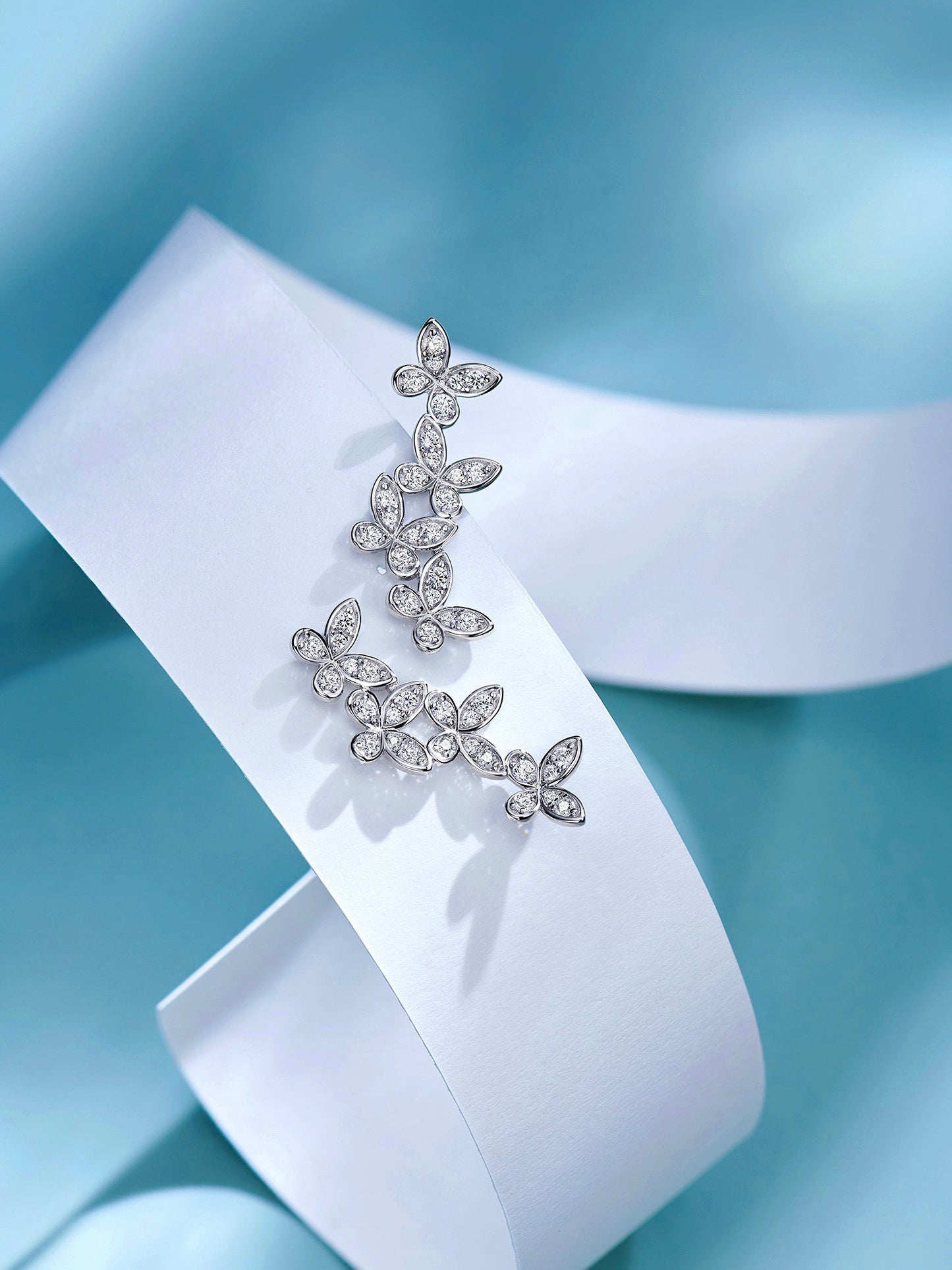 Mini Butterfly Diamond Earrings For Women Jewelry