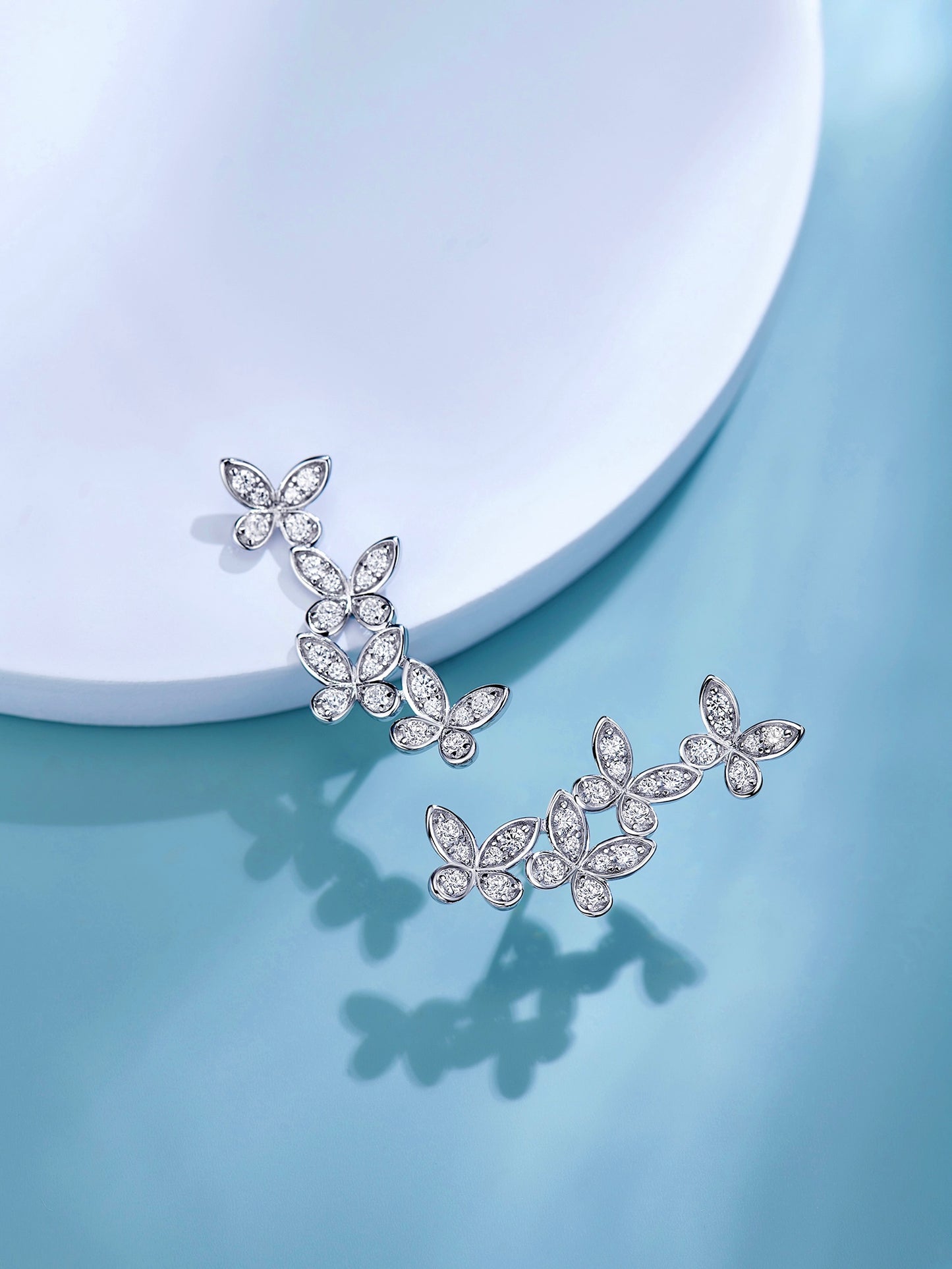 Mini Butterfly Diamond Earrings For Women Jewelry