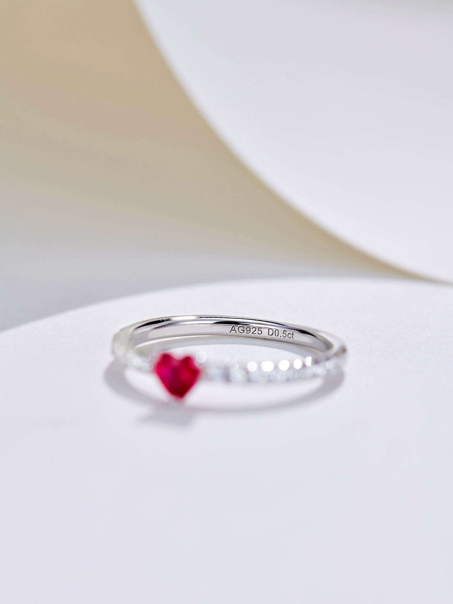 Love Ruby Diamond Ring For Women Jewelry