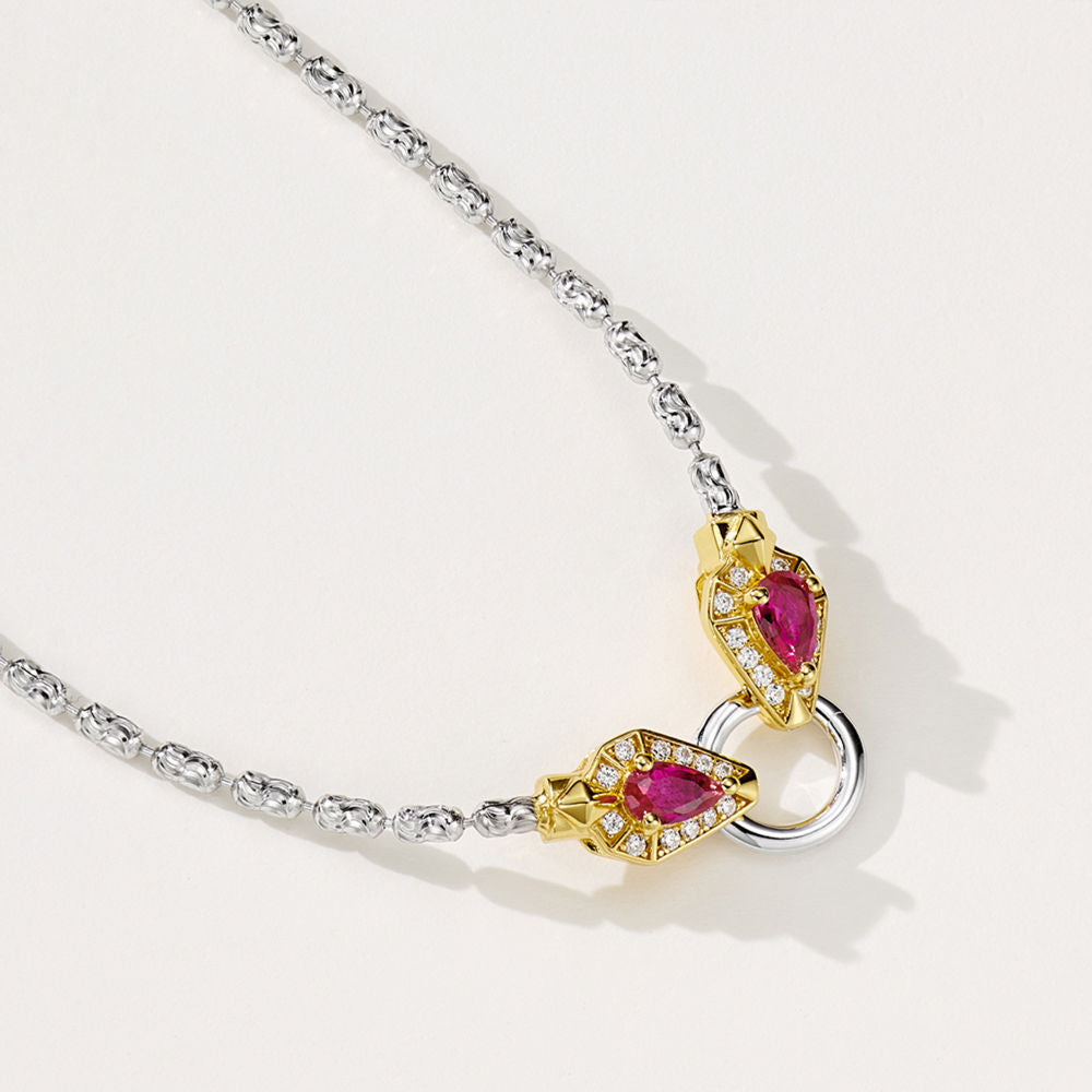 Double Snake Necklace For Women Jewelry