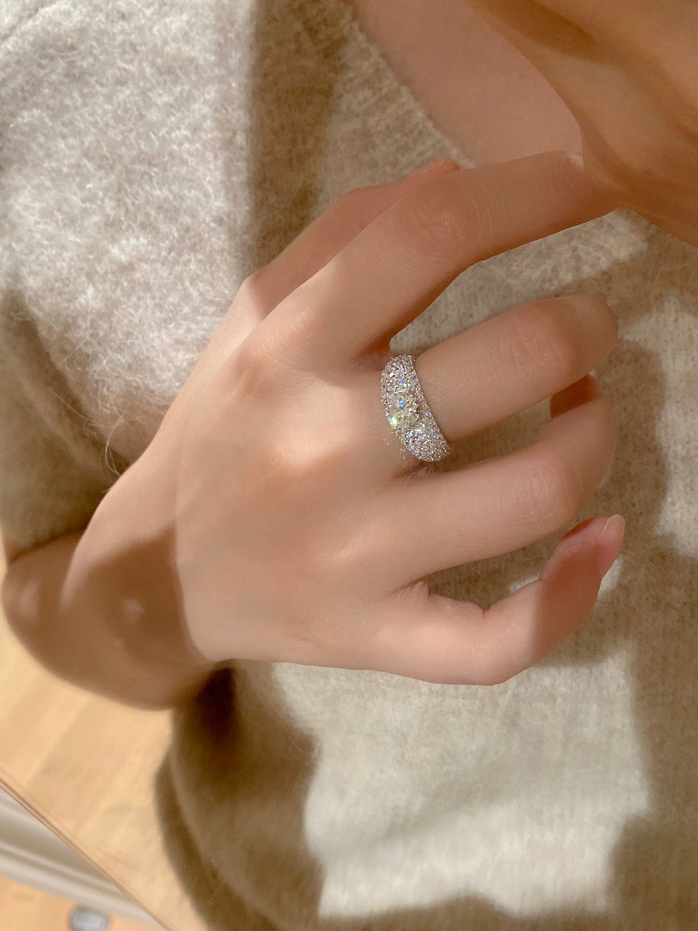 Sparkling Diamond Ring For Women Jewelry