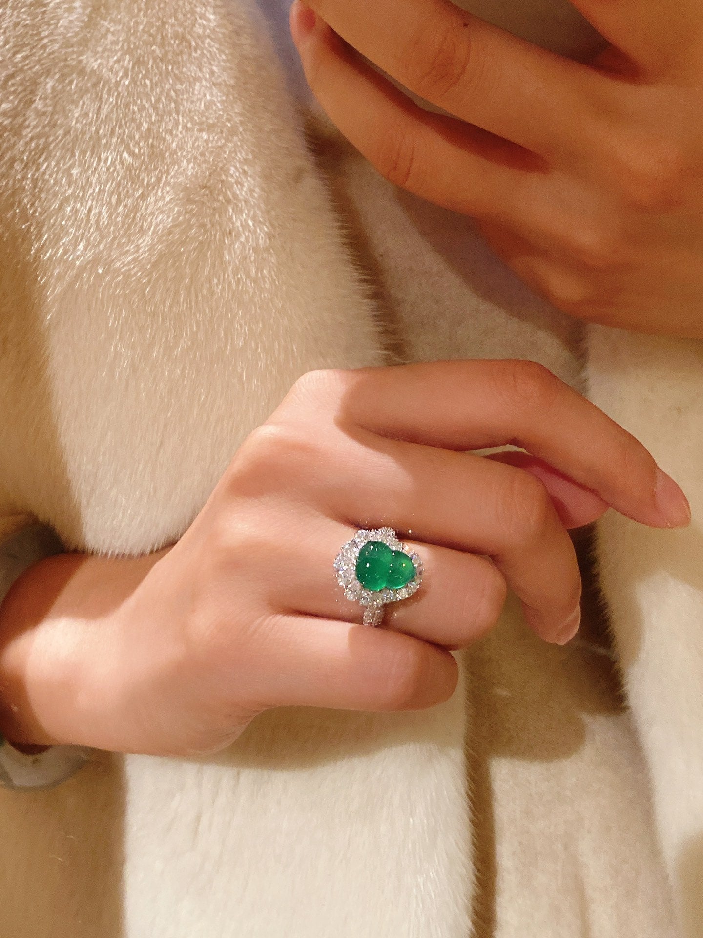 Chrysoprase Gourd Ring For Women Jewelry