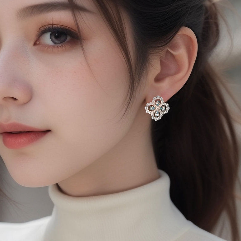 Diamond Loop Earrings For Women Jewelry