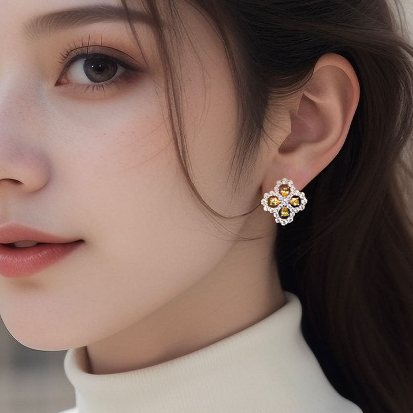 Diamond Loop Earrings For Women Jewelry