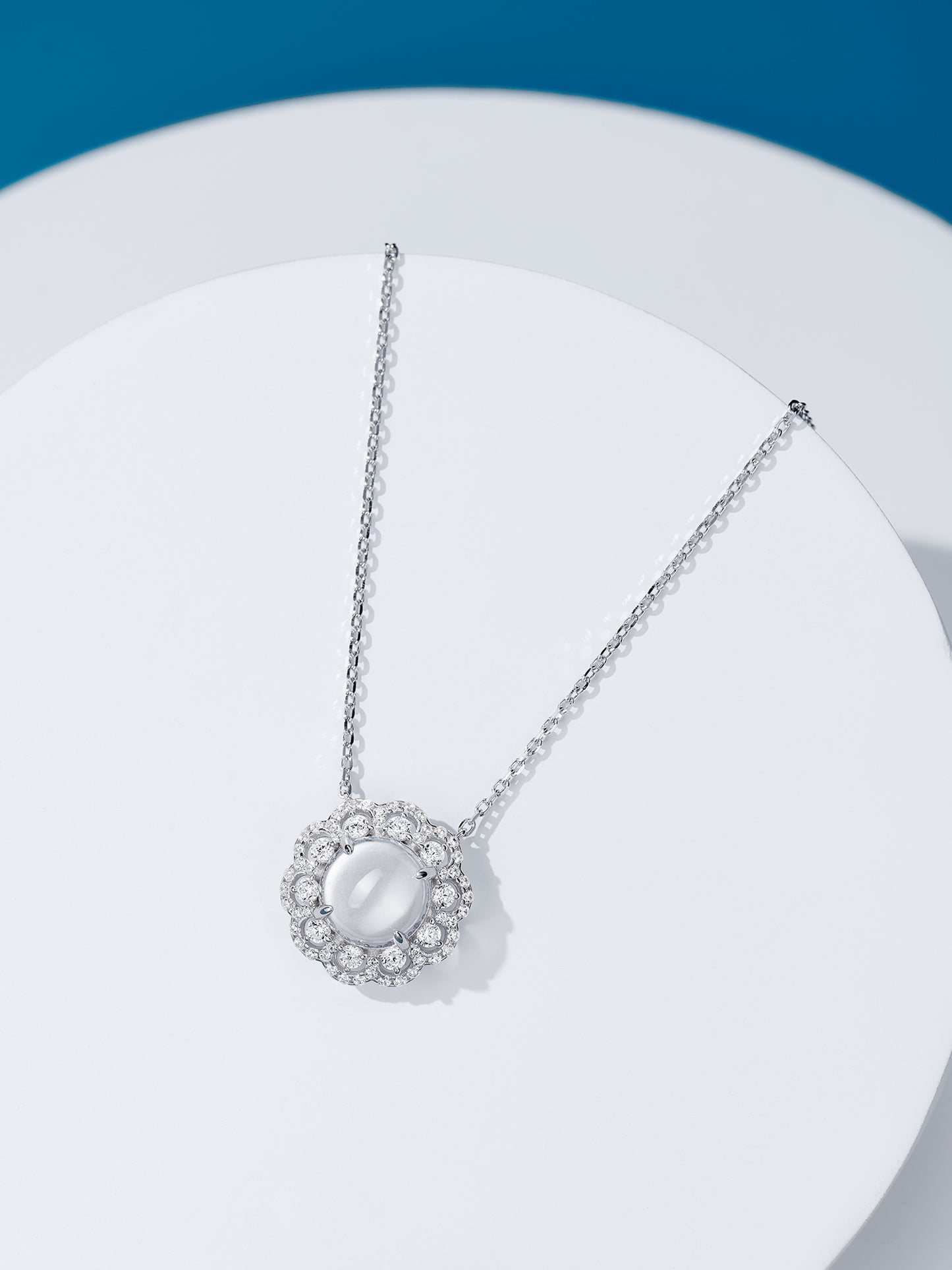 Flower Chalcedony Necklace For Women Jewelry