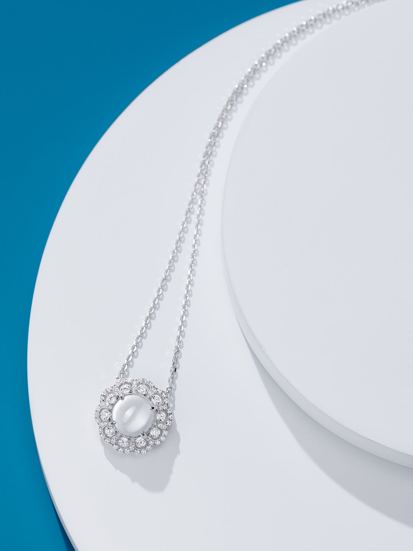 Flower Chalcedony Necklace For Women Jewelry