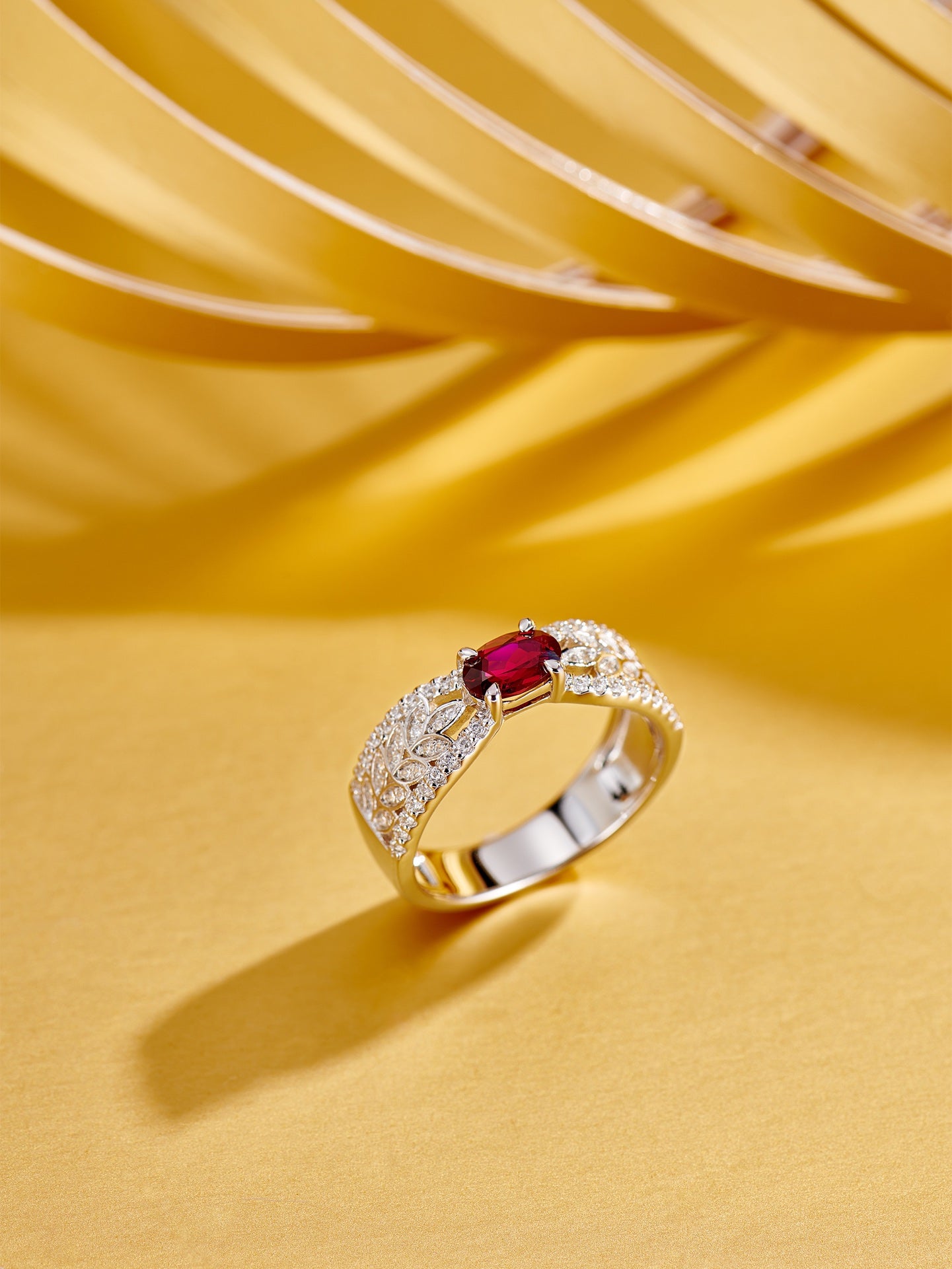 Ruby Wheat Ring For Women Jewelry