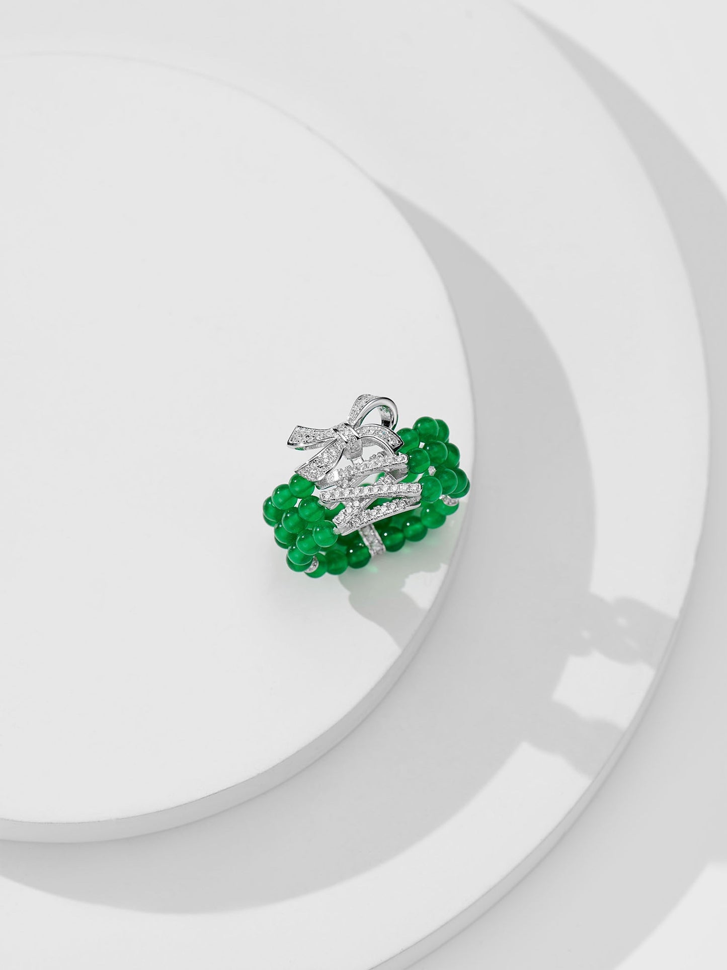 Chrysoprase Ribbon Ring For Women Jewelry