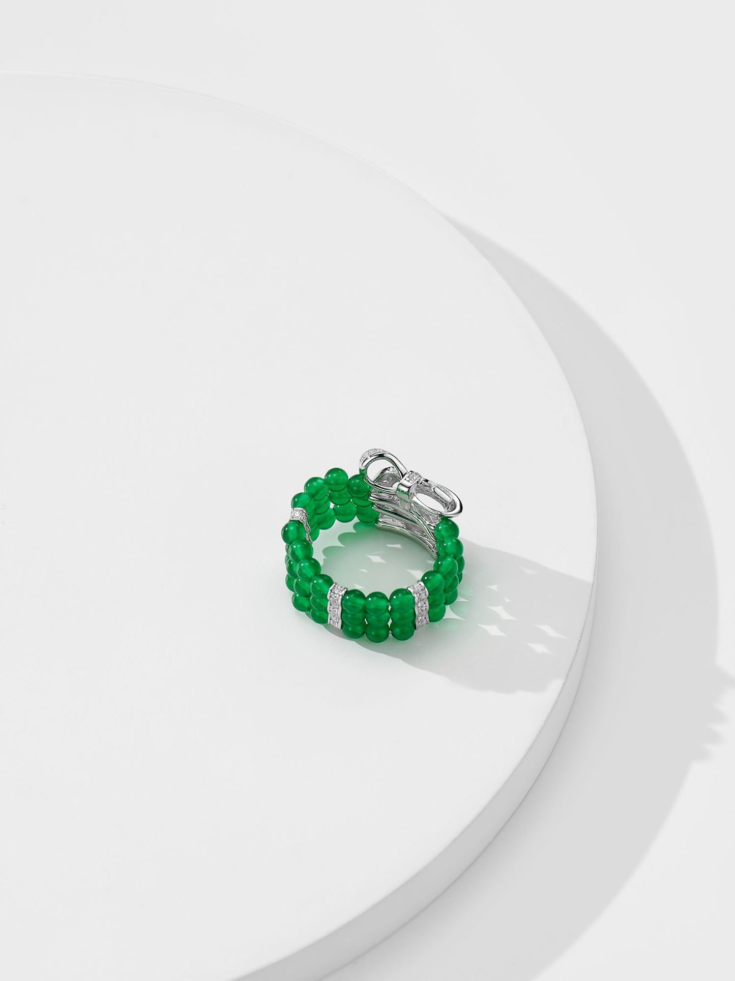 Chrysoprase Ribbon Ring For Women Jewelry