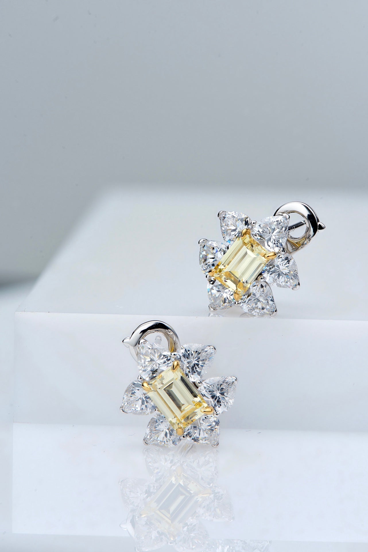 Yellow Diamond Earrings For Women Jewelry