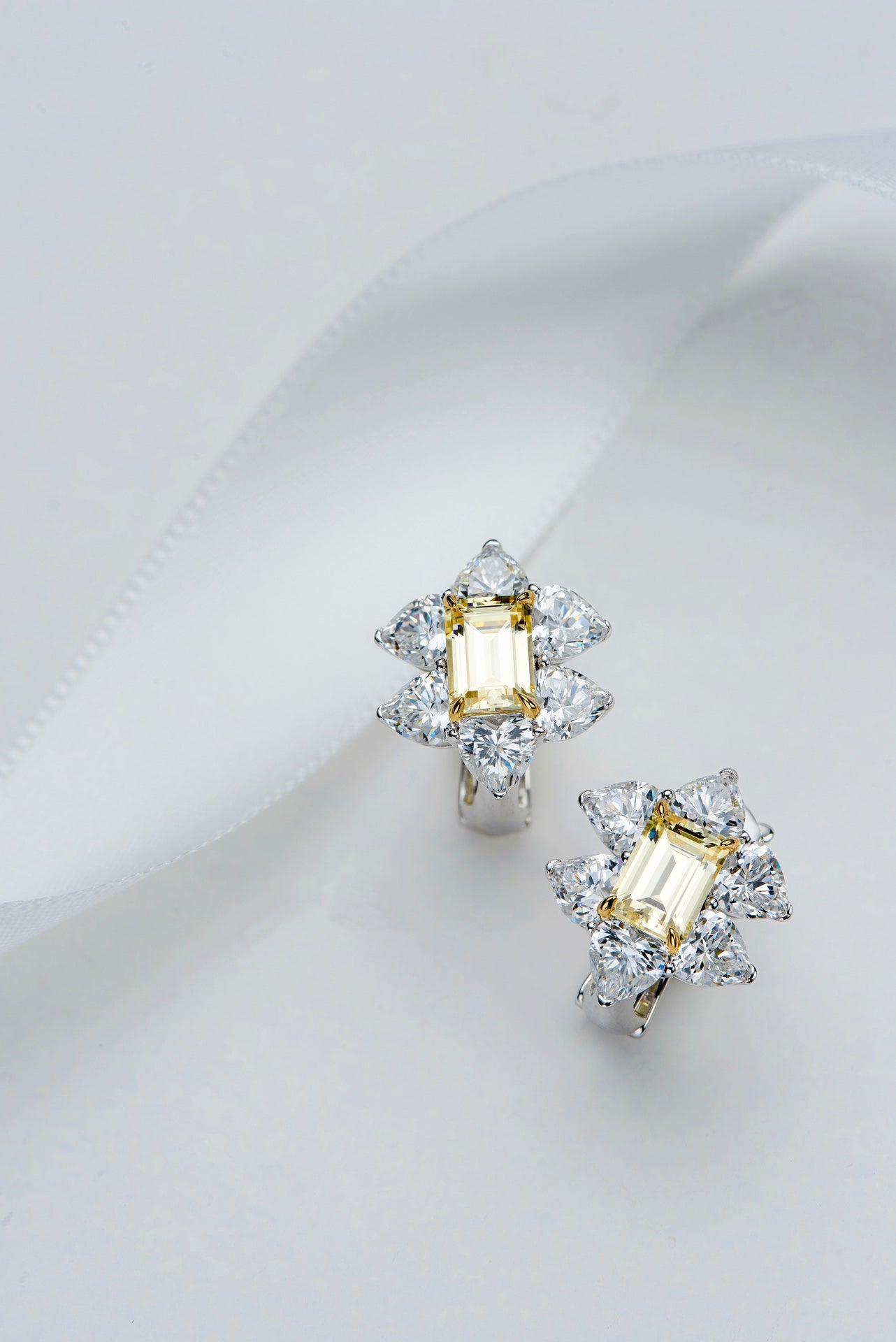 Yellow Diamond Earrings For Women Jewelry