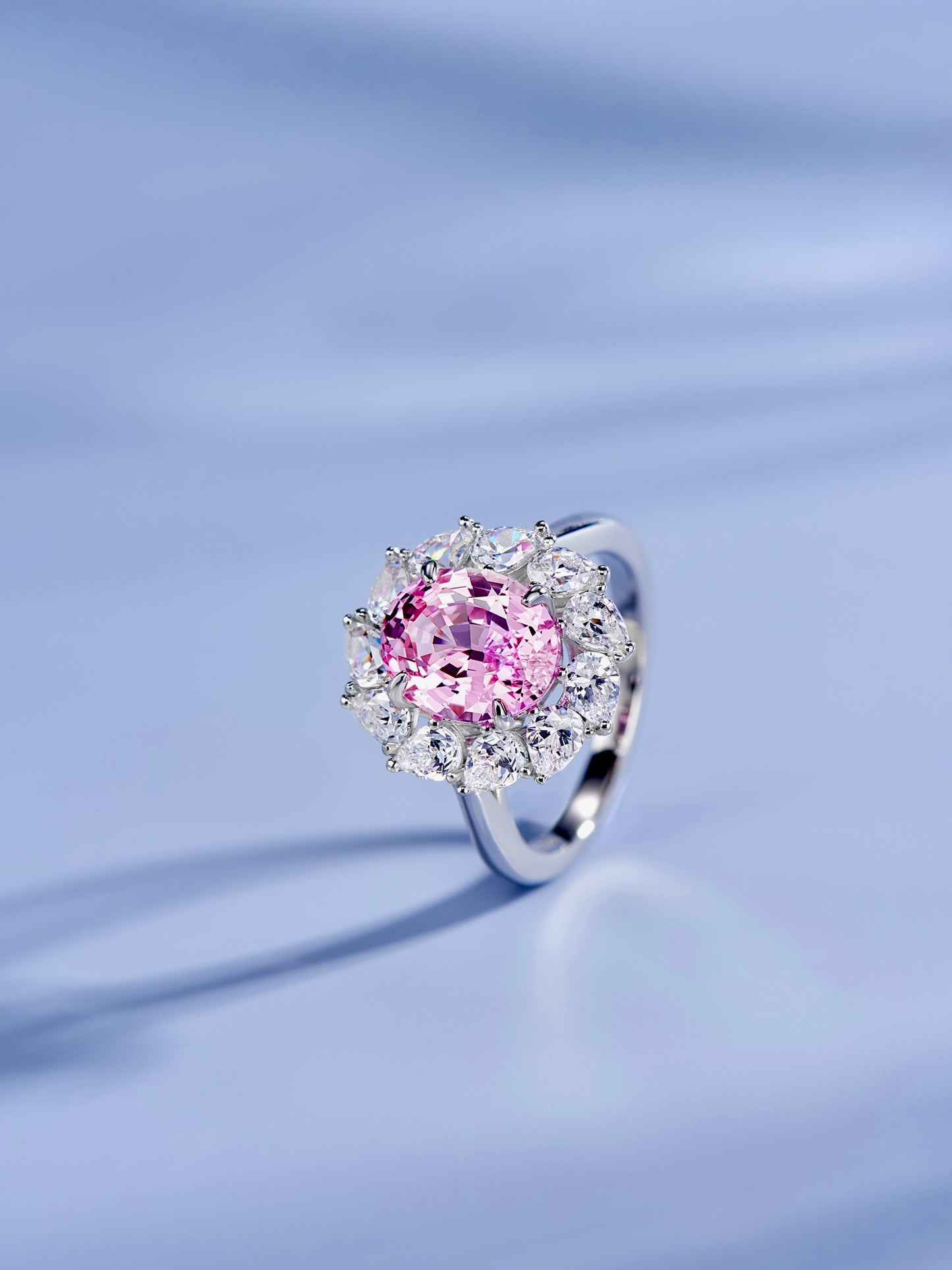 Purple Surround Diamond Ring For Women Jewelry