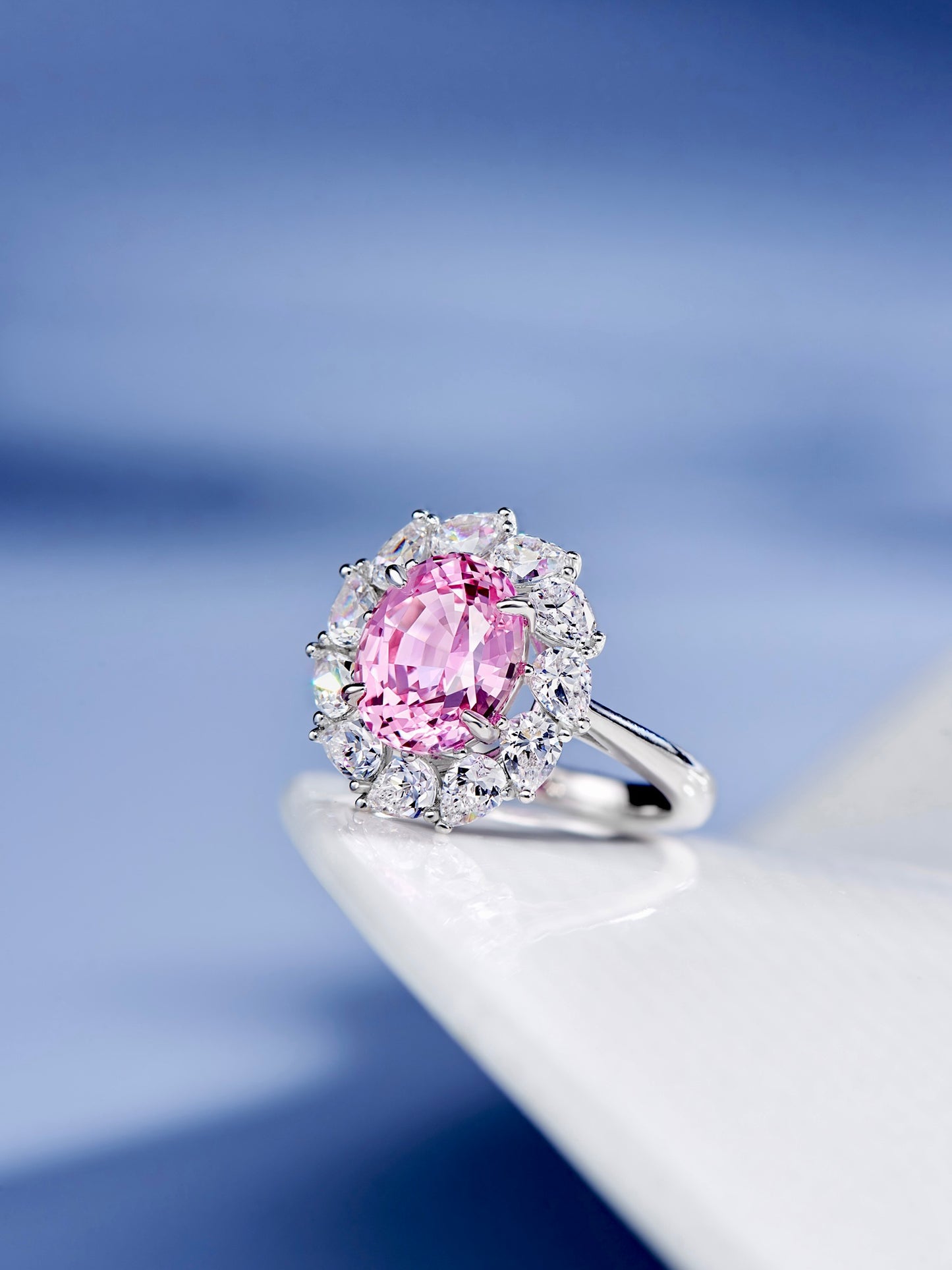 Purple Surround Diamond Ring For Women Jewelry