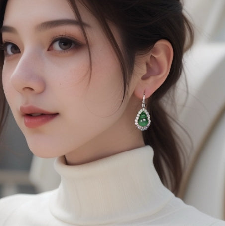 Green Gourd Earrings For Women Jewelry