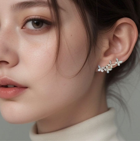 Mini Butterfly Diamond Earrings For Women Jewelry