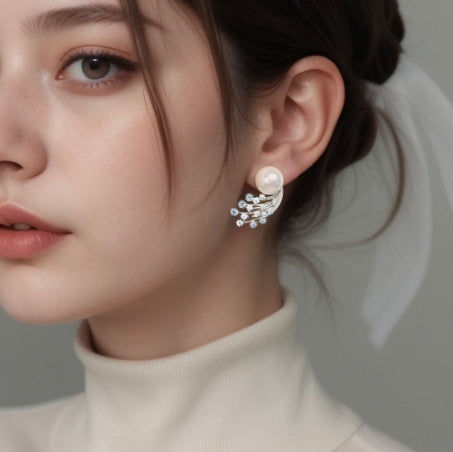 Pearl Shooting Star Earrings For Women Jewelry