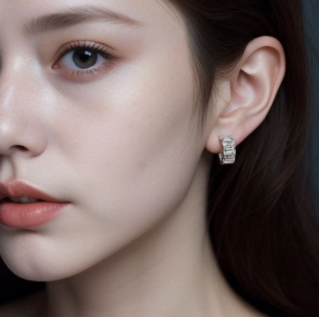 Rhinestone Stud Earrings For Women Jewelry