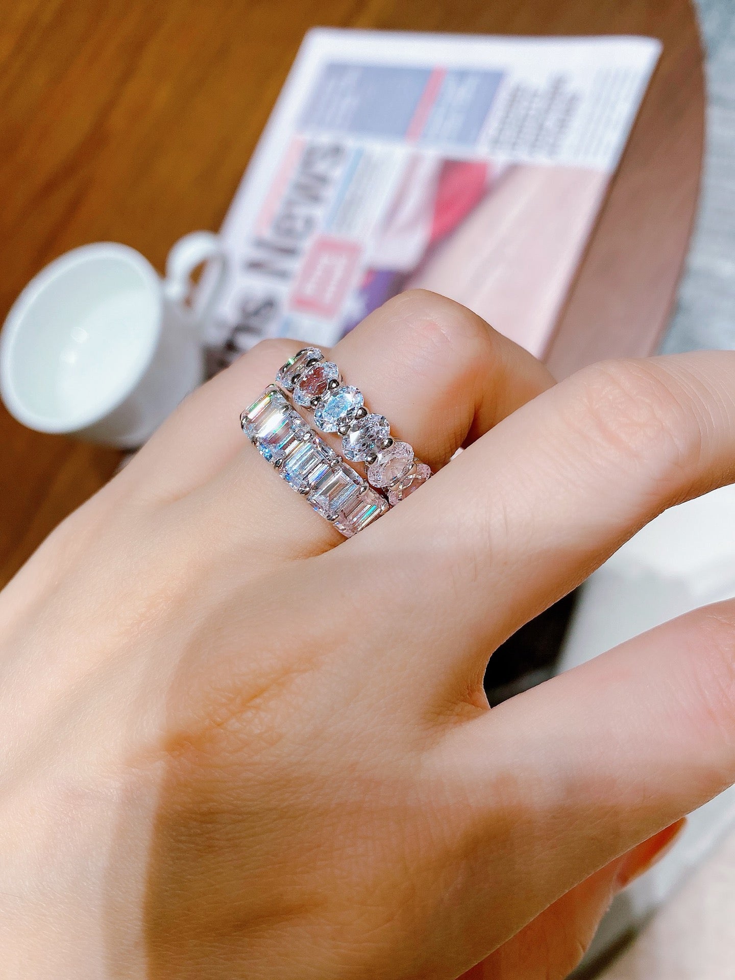 Egg-shaped Diamond Ring For Women Jewelry