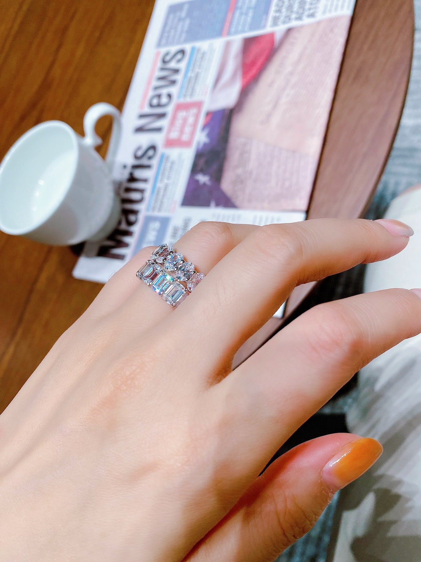 Egg-shaped Diamond Ring For Women Jewelry