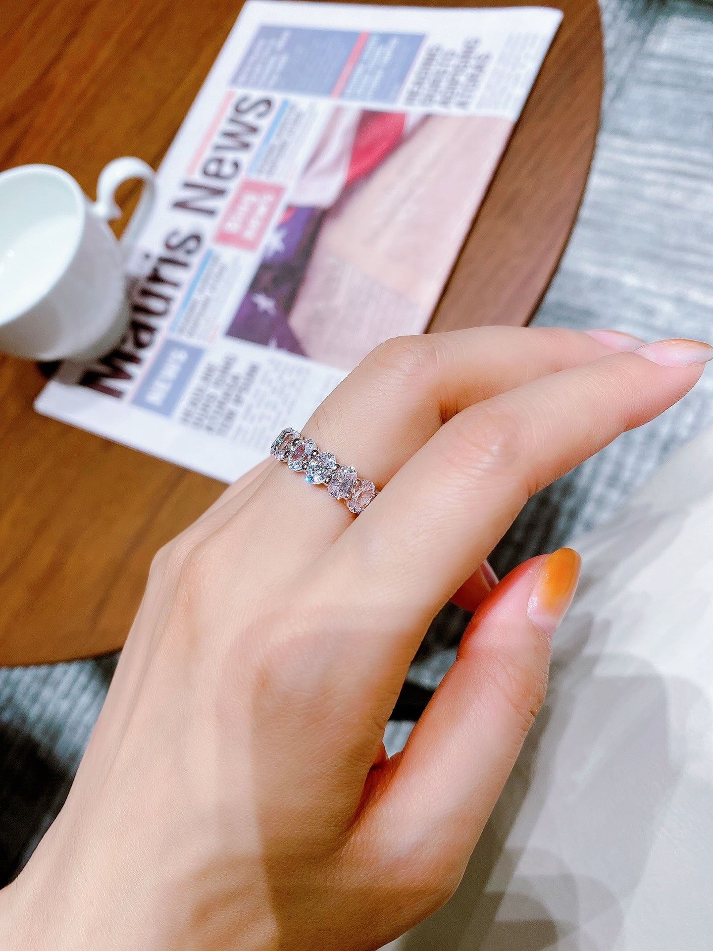 Egg-shaped Diamond Ring For Women Jewelry