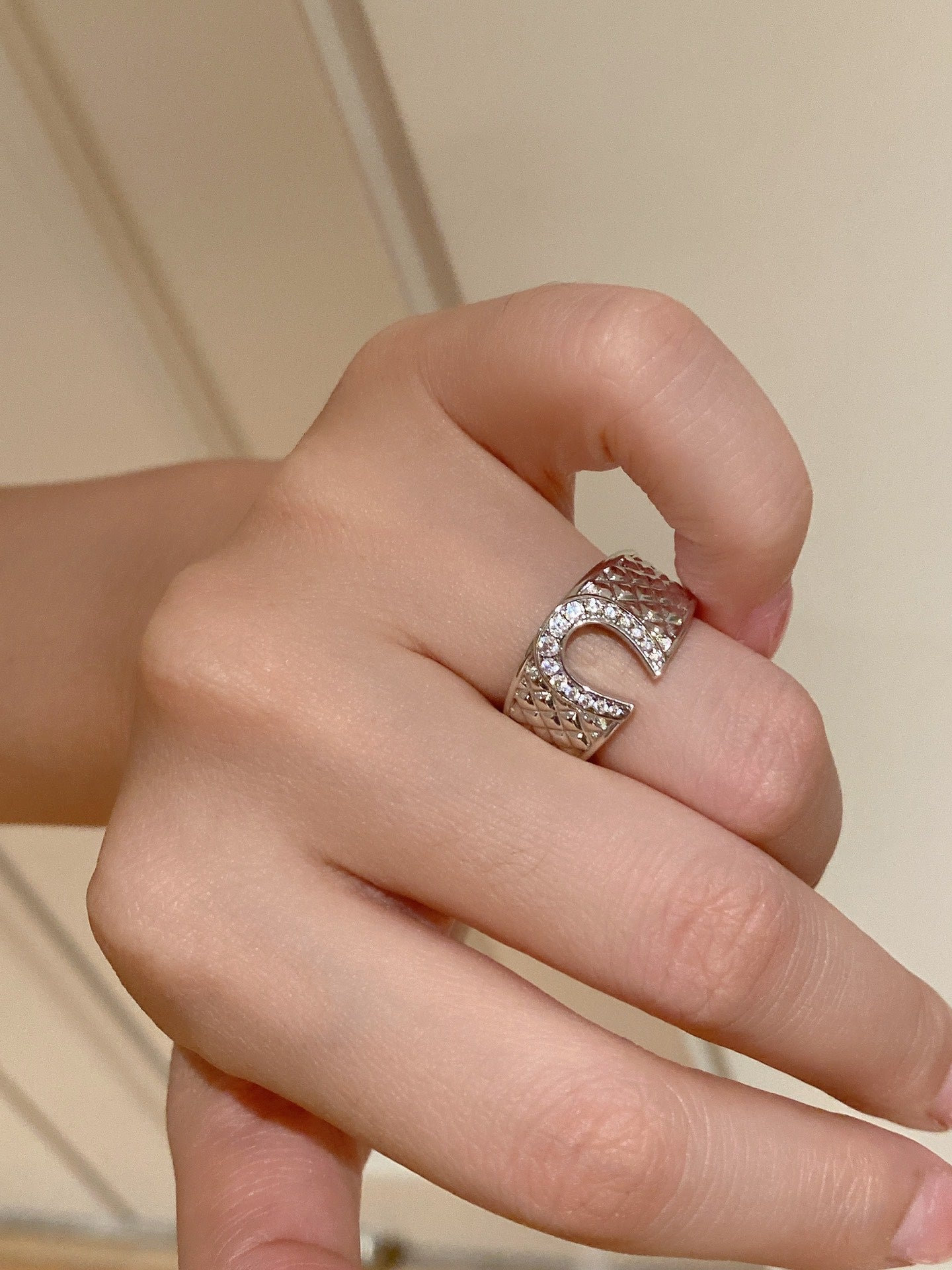 Hammered Skeleton Ring For Women Jewelry