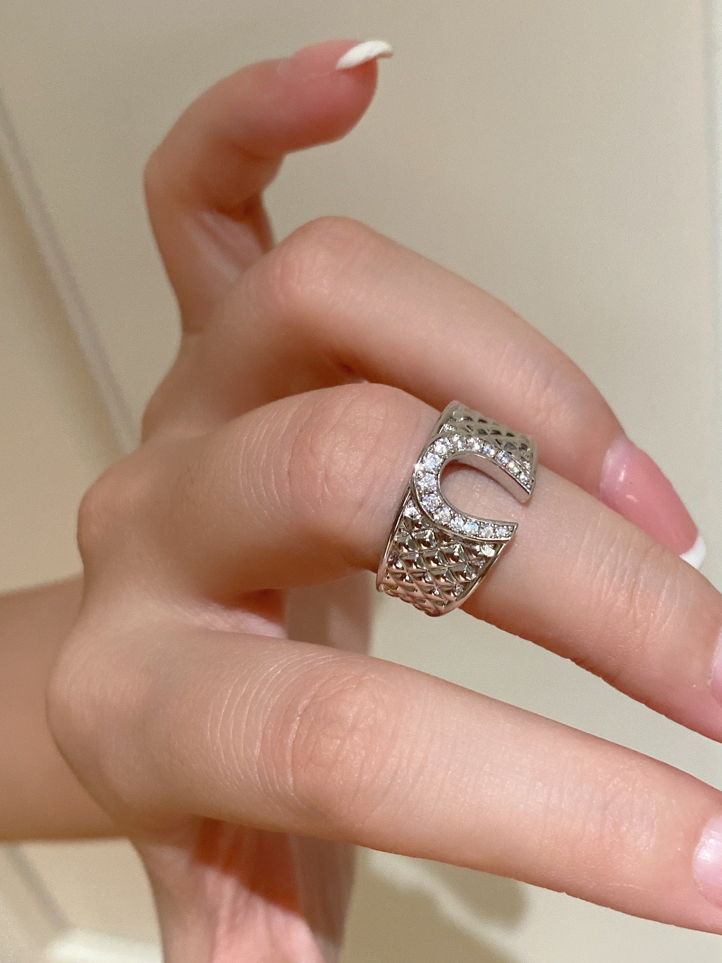 Hammered Skeleton Ring For Women Jewelry