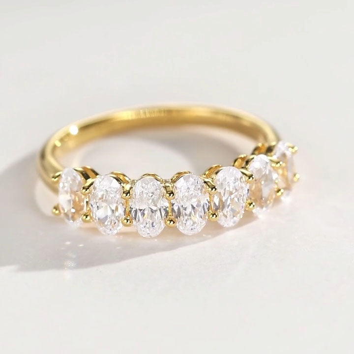 7-Diamond Row Ring For Women Jewelry