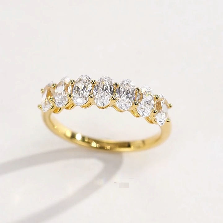 7-Diamond Row Ring For Women Jewelry