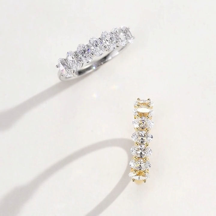 7-Diamond Row Ring For Women Jewelry