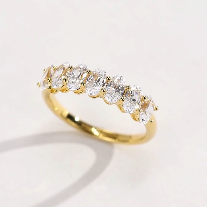 7-Diamond Row Ring For Women Jewelry