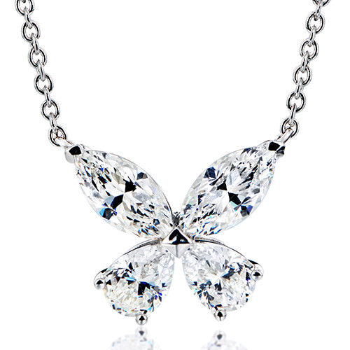 Classic Butterfly Diamond Pendant For Women Jewelry