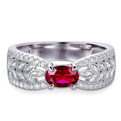 Ruby Wheat Ring For Women Jewelry