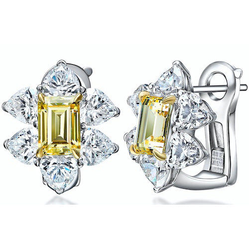 Yellow Diamond Earrings For Women Jewelry