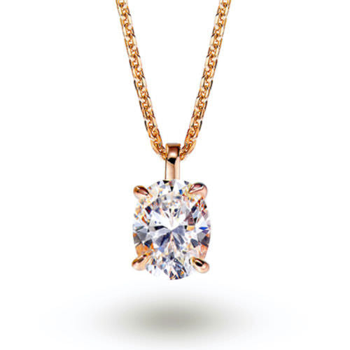 Egg-shaped Diamond Chain For Women Jewelry