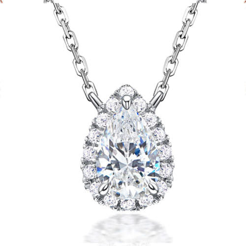Teardrop Diamond Necklace For Women Jewelry
