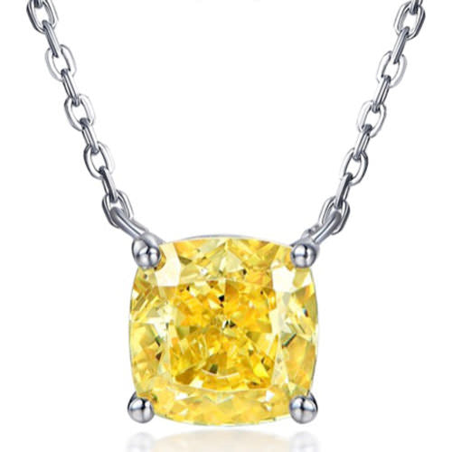 Yellow Diamond Necklace For Women Jewelry