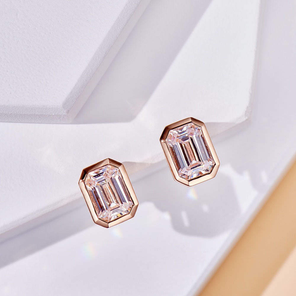 Rectangular Pagoda Earrings